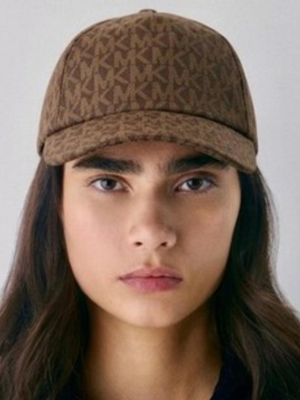 Michael Kors NWT OS Women's Brown and Tan Logo Baseball Hat